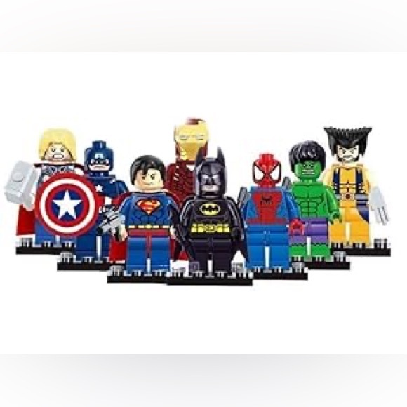 Superhero Lego Mini Building Block Action Figures 8PC With Pouch - Picture 3 of 8